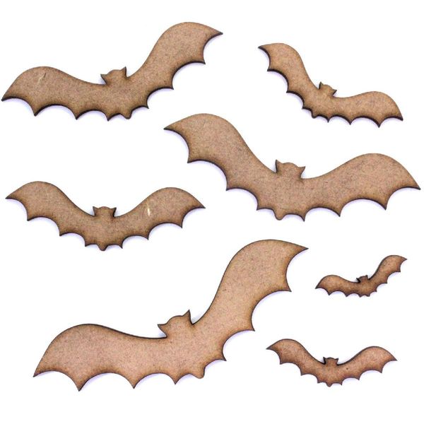 Bat Craft Shape. Various Sizes 30mm - 200mm. 2mm MDF. Halloween ...