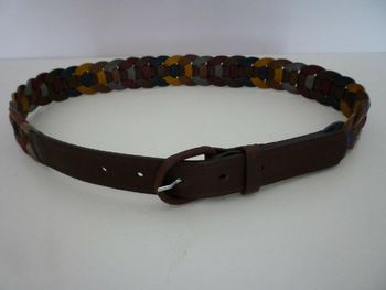 Regent Belt Company Co Brown Leather Designer Woven Plaited Belt Made in UK New 
